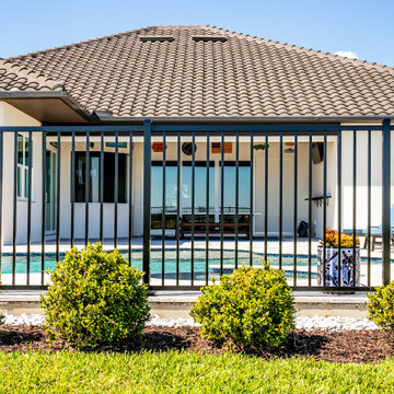 Pool Cage Destroyed By Milton, Replace with Aluminum Pool Fence