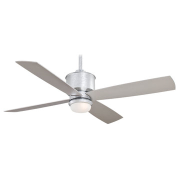 Minka Aire Strata LED 52" Indoor/Outdoor Ceiling Fan With Remote Control, Galvanized