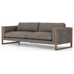 Four Hands - Otis Sofa,Arden Charcoal - Crisp, clean comfort. Cream and Charcoal-colored upholstery of performance grade cradles within an exposed parawood frame, for detail-driven contrast.