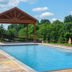 Poolside Focal Point: A Gable Ramada - Gazebos