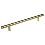 GlideRite Hardware - 7" Center Solid Steel 10" Bar Pull, Set of 20, Satin Gold - Give your bathroom or kitchen cabinets a contemporary look with this pack of solid steel handles with 7-inch screw spacing. These bar pulls add a modern touch to even the most traditional of cabinets and are a quick and inexpensive way to refresh a kitchen or bathroom. Standard #8-32 x 1-inch installation screws are included.