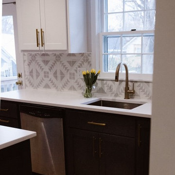 Bright and Bold Brasstacks Navy Kitchen