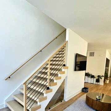 Project #111 | Open-Riser Staircase with Glass Panel Detail