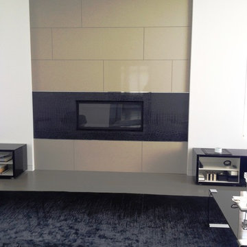 Amazing Modern Caesarstone Fireplace in Washington DC