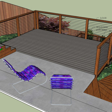 A Steeply Sloped Backyard is Transformed Into a Multi-Level Entertainment Venue