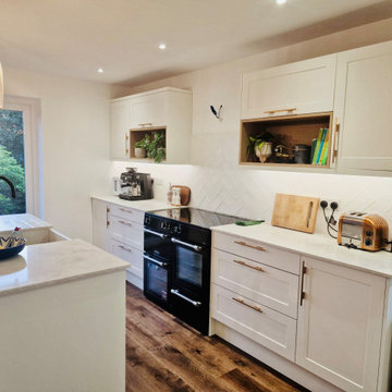 Modern White Narrow Shaker Kitchen
