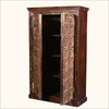 North Perry Solid Reclaimed Wood Large Armoire With Shelves