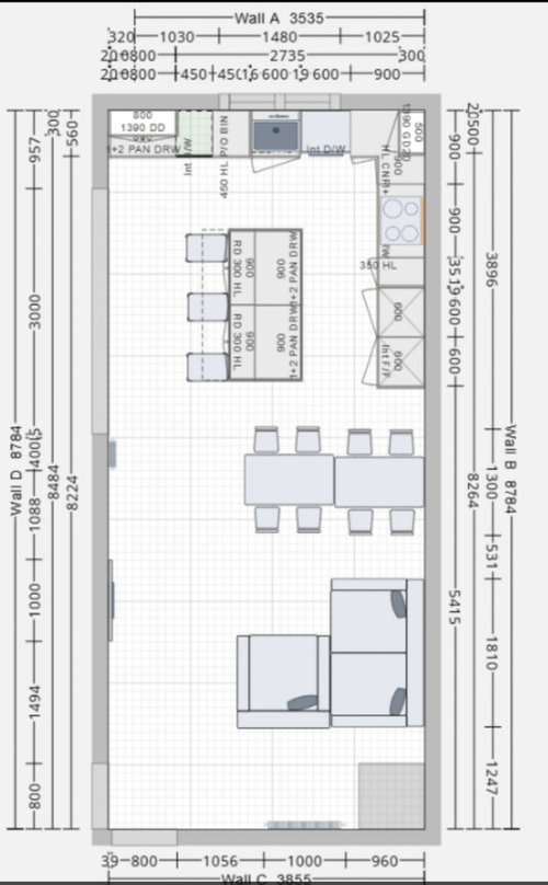 8.7m x 3.5m Is this achievable - Kitchen diner lounge | Houzz UK