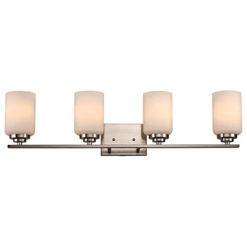 Trans Globe Mod Space Four Light Wall Sconce, Brushed Nickel