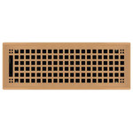 Wholesale Registers - Copper Rockwell Plated Steel Craftsman Floor Register, 4"x14" - Act now and improve your homes appearance with our 4" x 14" rockwell air registers. Our bright, clean copper plated air vents bring shine to your home wherever you use them. With the simple attachment of wall clips you can turn any of our rockwell floor vents into a wall vent. The 3mm thick steel faceplate and adjustable steel damper allow you to use this vent in high traffic areas like hallways and kitchens without worry of damaging them. The  clear lacquer coating protects from rust and corrosion. Furthermore, these register diffusers are hot and cold air compatible. Our 4" x 14" copper register is intended for use in a 4" x 14" hole and displays a 5 3/4" x 15 3/4" faceplate.