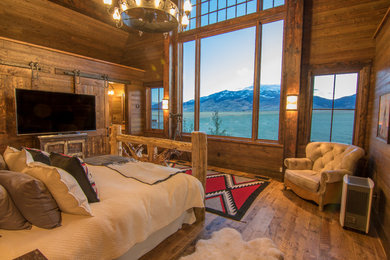 Mountain style bedroom photo in Other