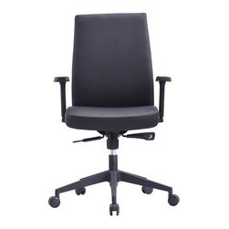 Whiteline Columbia Low Back Office Chair - SKU: OC-1175P-BLK - Office Chairs