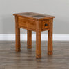 Sunny Designs Sedona 15" Transitional Wood Chair Side Table in Rustic Oak