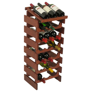 Wooden Mallet Dakota 7 Tier 21 Bottle Display Wine Rack in Mahogany