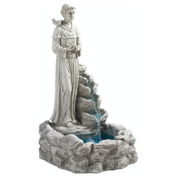 Nature's Blessed Prayer St. Francis Sculptural Fountain