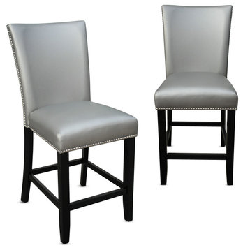 Camila Dining Chair, Set of 2, Gray, Espresso