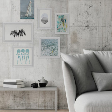 Hints of Blue and Black Hexaptych