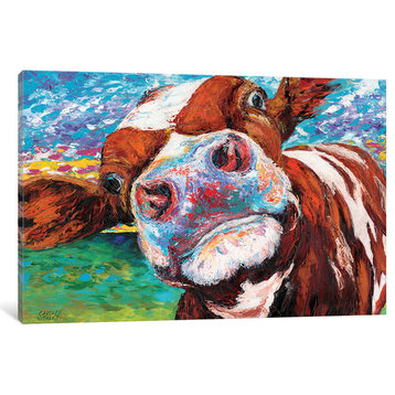 "Curious Cow I" by Carolee Vitaletti, Canvas Print, 26"x18"