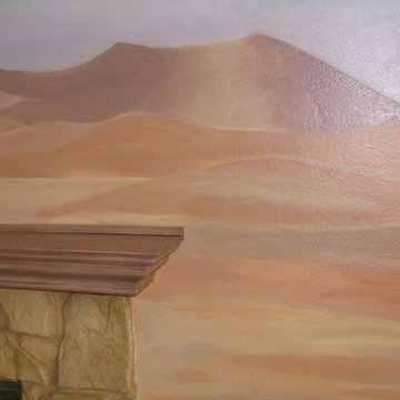 Handpainted Murals. (Desert Scene).