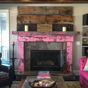 Colored Fireplace Mantels