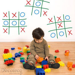 Set of 3 Tic-Tac-Toe games vinyl wall decal - Wall Decals