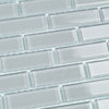 Bodesi Beacon Gray Solid Color Subway Mosaic Glass Tile 6"x12" Half Sheet Sample