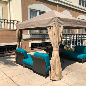 Santana Row Poolside Cabanas Recover Before & After