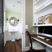 desk in kitchen