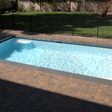 Geometric Swimming Pool and Auto Cover
