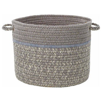 Woolmade Natural Wool Basket Silvermist 10''x8''
