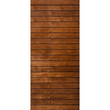 ETO Doors Exterior Mahogany Multus Door, Multi Horizontal Plank & Grain, 36x96x1-3/4