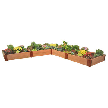 Classic Sienna Raised Garden Bed �L� Shaped 12'x12'x11", 1" profile