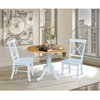 42 in. Dual Drop Leaf Table with 2 Cross Back Dining Chairs