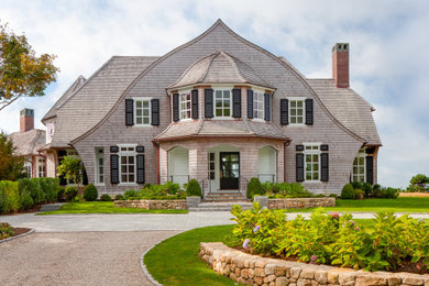 Beach style exterior home photo in Boston