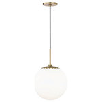 Mitzi by Hudson Valley Lighting - Paige 1-Light Pendant, Aged Brass Finish, Large - We get it. Everyone deserves to enjoy the benefits of good design in their home--and now everyone can. Meet Mitzi. Inspired by the founder of Hudson Valley Lighting's grandmother, a painter and master antique-finder, Mitzi mixes classic with contemporary, sacrificing no quality along the way. Designed with thoughtful simplicity, each fixture embodies form and function in perfect harmony. Less clutter and more creativity, Mitzi is attainable high design.