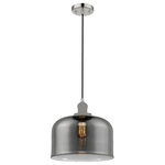 Innovations Lighting - Large Bell 1-Light LED Pendant, Polished Nickel, Glass: Plated Smoked - One of our largest and original collections, the Franklin Restoration is made up of a vast selection of heavy metal finishes and a large array of metal and glass shades that bring a touch of industrial into your home.