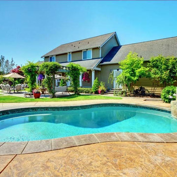 Stamped Concrete Pool Deck