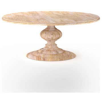 Magnolia round dining table Whitewash 76"