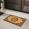 A1HC Hand-Crafted by Artisans Geneva Monogrammed Entry Doormat, 30"x48", A