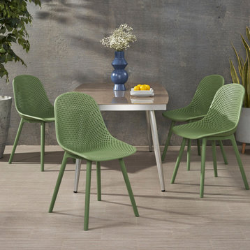 Posey Outdoor Dining Chair, Set of 4, Green