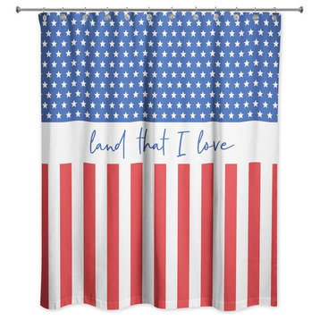 Land that I Love 71x74 Shower Curtain