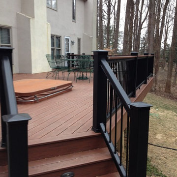 Composite deck with built-in Hot Tub in West Chester, PA