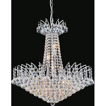 CWI LIGHTING 8010P24C 11 Light Down Chandelier with Chrome finish