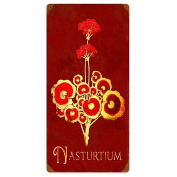 Nasturtium Metal Sign