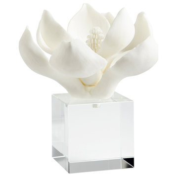 Cyan Oleander Sculpture 10431, White