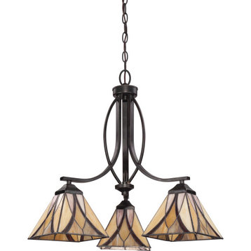 Quoizel TFAS5003VA Asheville 3 Light Chandelier in Valiant Bronze