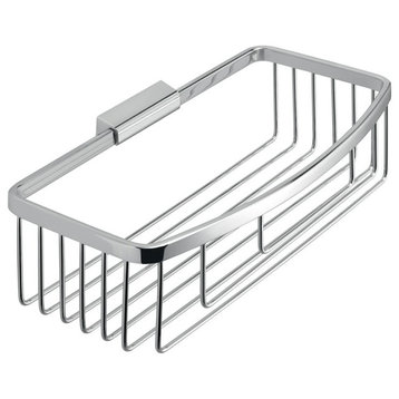 Rectangular Chromed Stainless Steel Wire Shower Basket