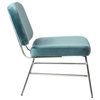 Hanna Set of (2) Accent Chairs in French Blue Velvet with Chrome Legs