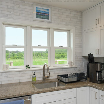Fantastic Kitchen with Beautiful White Windows - Renewal by Andersen Long Island