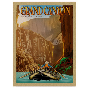 "Grand Canyon River Ride" by Old Red Truck, Canvas Art, 32"x24"